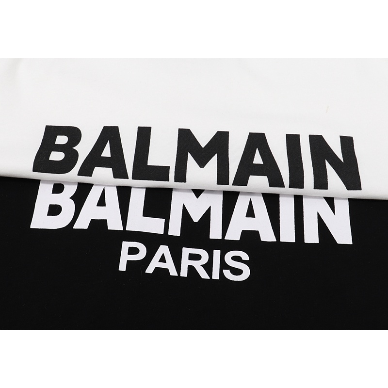 Balmai * Áo Thun Tay Ngắn Cổ Thuyền In Logo Phía Trước Thời Trang Mùa Hè