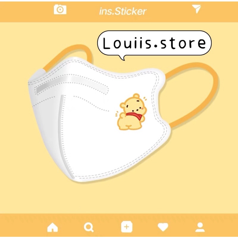 Khẩu trang 3D dễ thương hoạ tiết nhân vật hoạt hình xinh xắn người lớn Louiis.store
