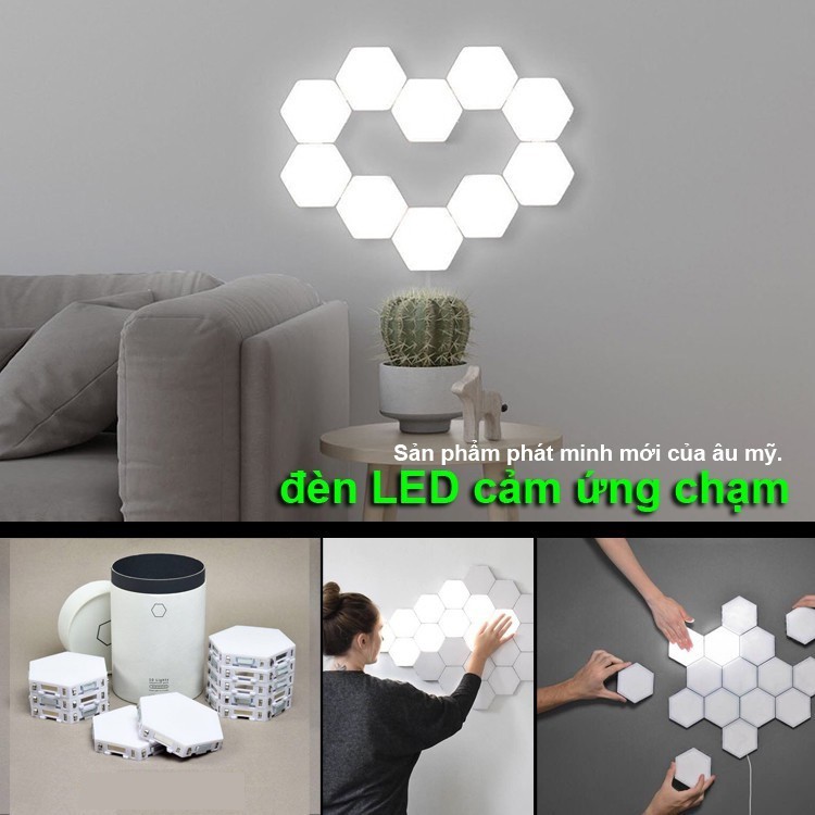 ĐÈN LED TỔ ONG LỤC GIÁC CẢM ỨNG CHẠM LẮP GHÉP