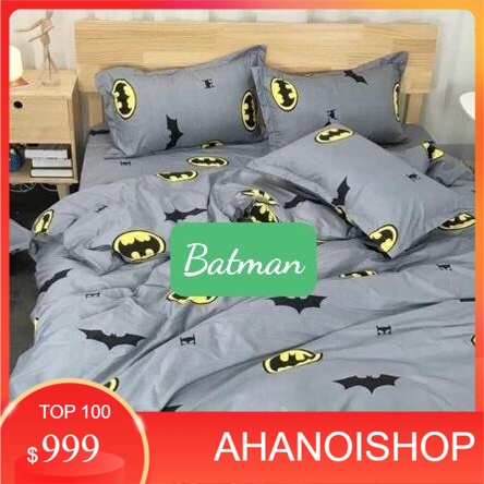 Bộ Ga Gối Poly 1m8x2m,chọn trên 100 mẫu,MẪU BATMAN (CGHN)