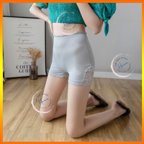Quần Mặc Váy Phối Ren Nâng Mông Chất Thun Co Giãn Gen Bụng Chống Lộ Chống Hằn Viền Hanva