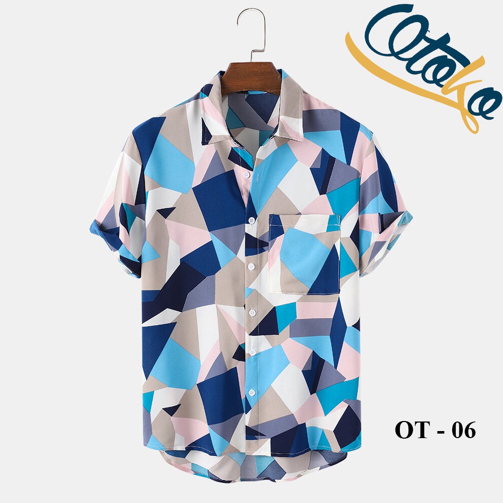 Sơ Mi Hoạ Tiết OT 08 Áo Sơ Mi Nam Chất Liệu Lụa Đũi Cao Cấp Tay Ngắn Full Size Hàng Thiết Kế Riêng Mặc Cực Mát | BigBuy360 - bigbuy360.vn