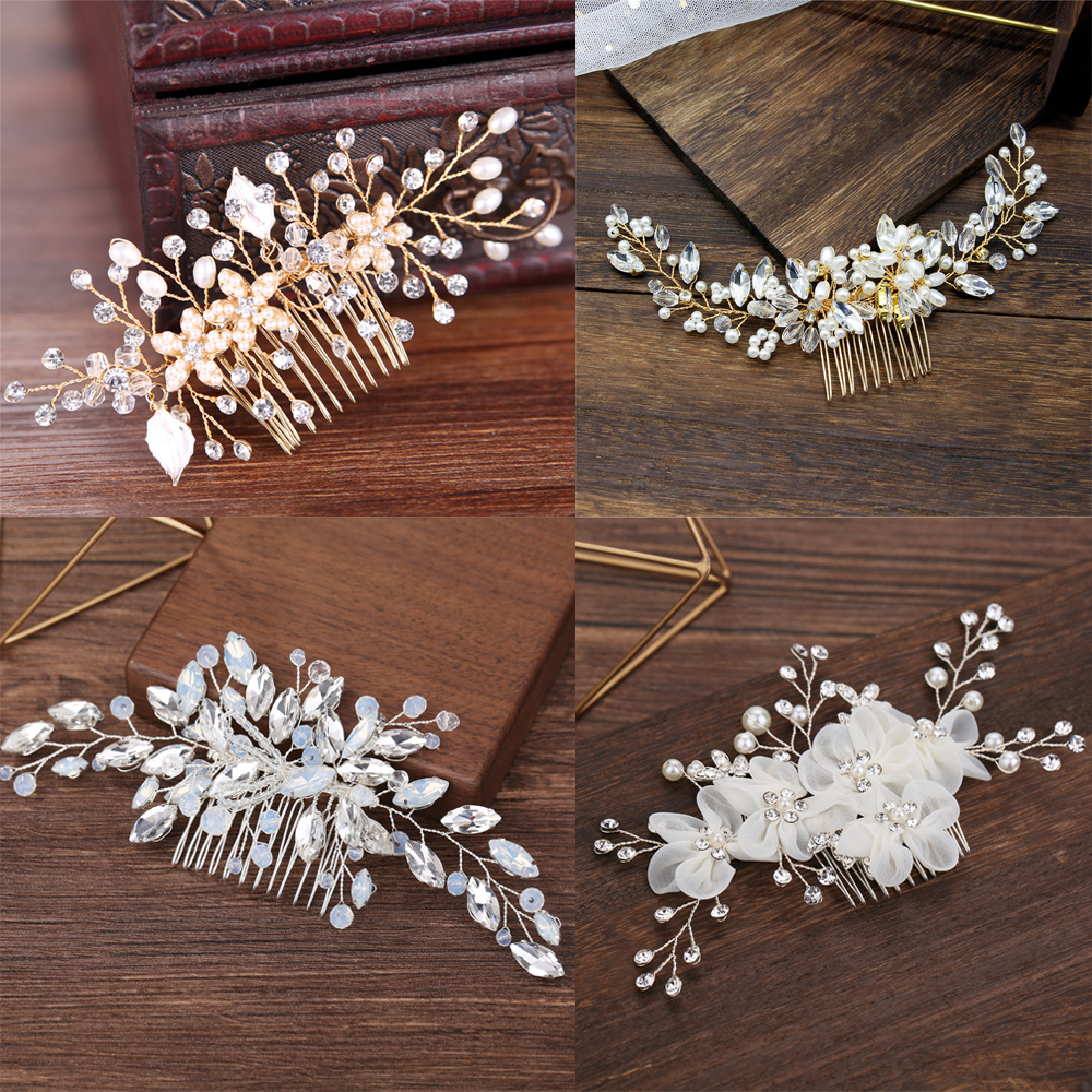 Lược cài tóc cô dâu thủ công nhiều kiểu dáng lộng lẫy