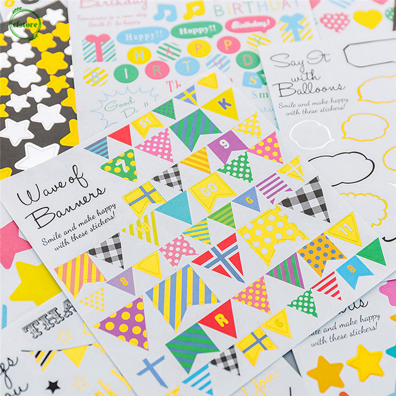 Tấm miếng dán trang trí họa tiết ngôi sao trái tim và nhiều kiểu dáng khác tùy chọn đa năng tiện lợi