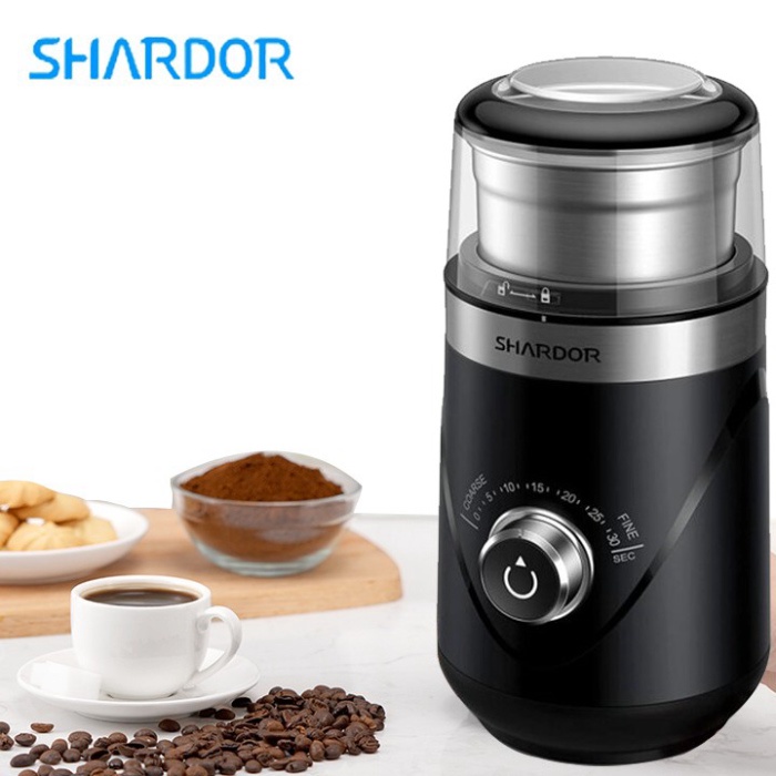 Máy xay cà phê và các loại hạt ngũ cốc. Thương hiệu cao cấp Shardor - CG638B, công suất 150W (Bảo hành: 1 Năm Chính Hãng