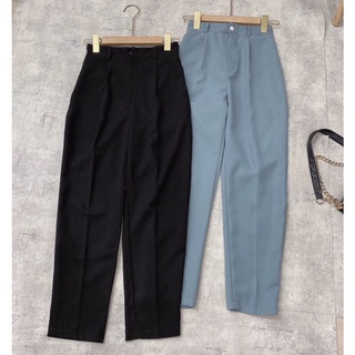 Quần Baggy Tây đen xanh xám khoá kéo (ảnh thật)