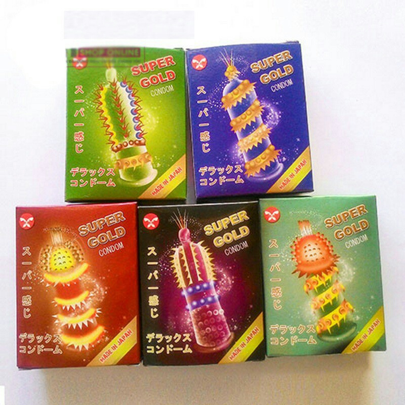 [Hot Hot] Bao Cao Su Super Gold Gai Râu- Bi Siêu Lớn -Hộp 2 Cái Khiến Nàng Phát Đ .i.ê.n