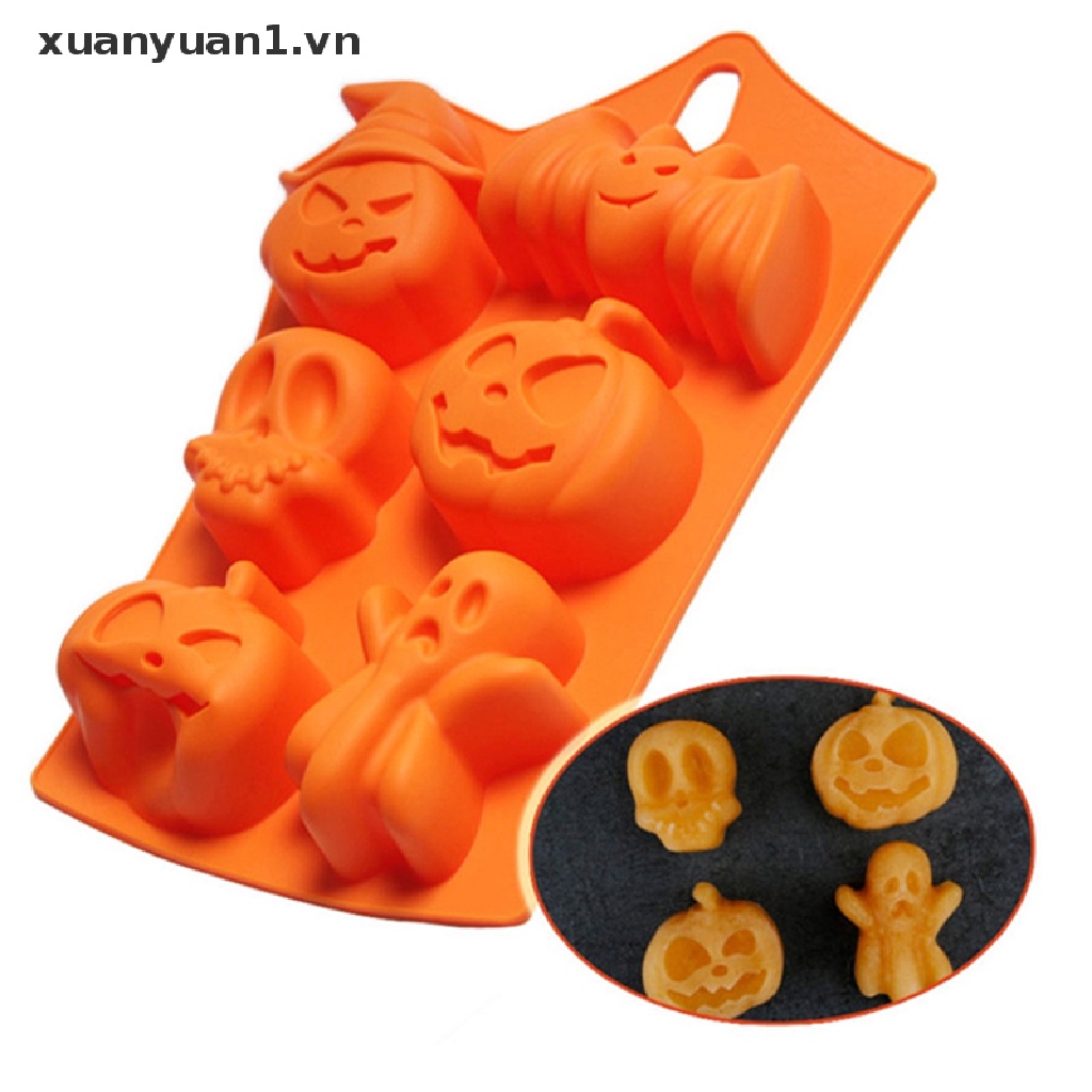 Khuôn Làm Bánh 6 Ô Chủ Đề Halloween