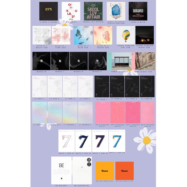Tổng hợp ảnh album unseal B T S không card