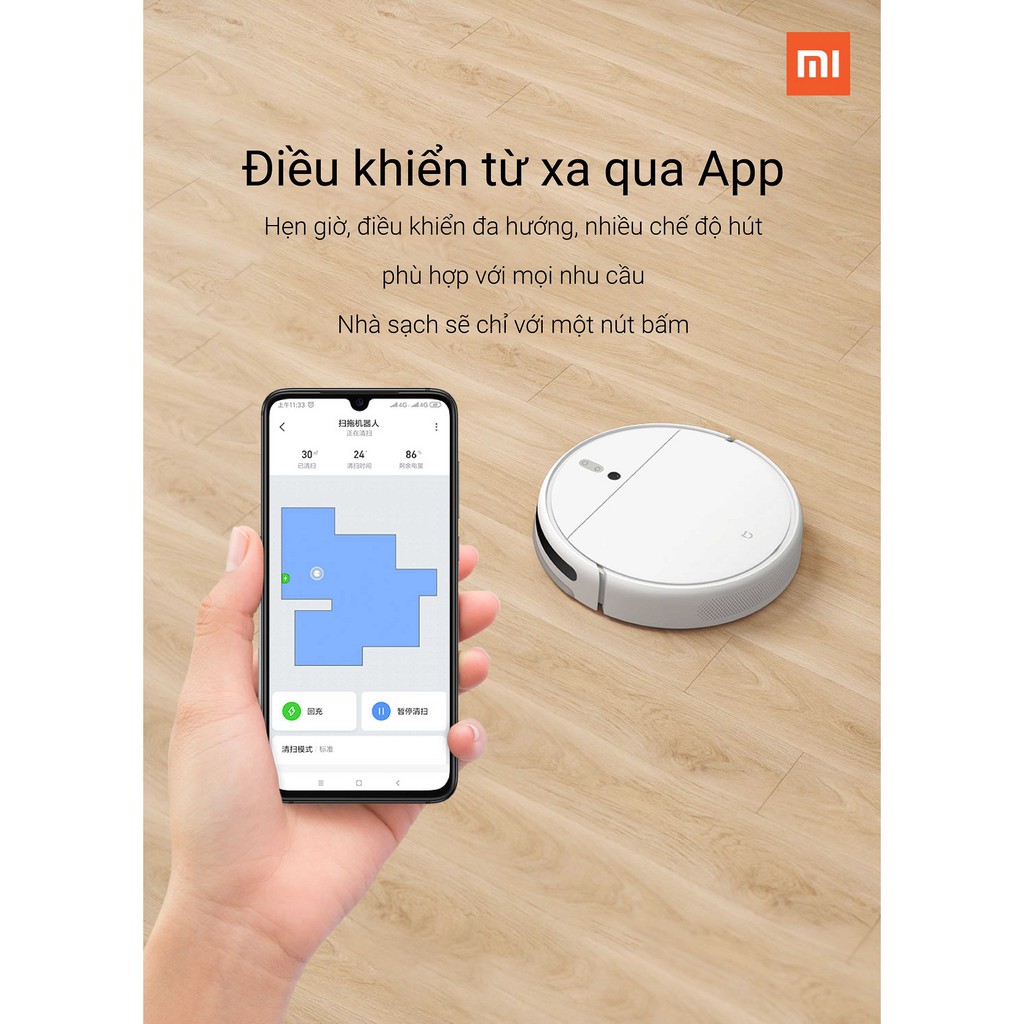 Robot Hút Bụi Lau Nhà Thông Minh Xiaomi Mi Robot Vacuum Mop SKV4093GL