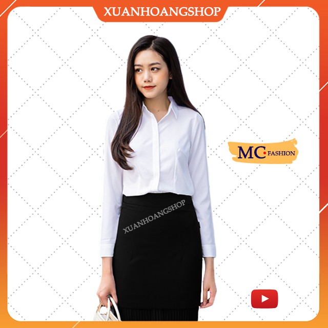 Áo Sơ Mi Trắng Nữ Kiểu Công Sở Đẹp Mc Fashion, Dài Tay, Size Đủ, Chất Liệu Vải Co Giãn, Mát, A0074, A636