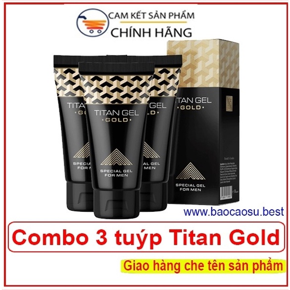 COMBO 3 TÍP Gel TiTan Gold -Chính Hãng Nga- Gel tăng kích thước dương vật 3-5cm