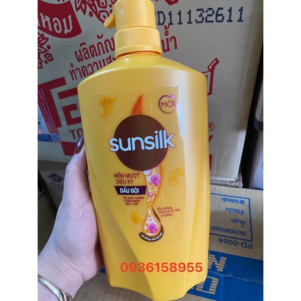combo dầu gội và dầu xả SUNSILK 900g và 640g ( mầu vàng )