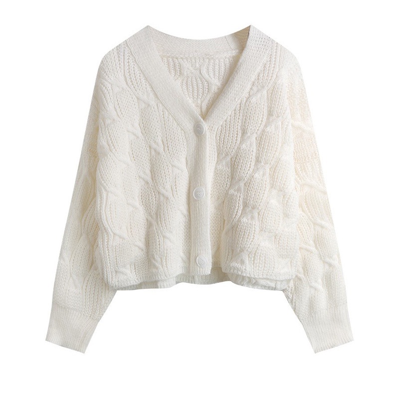 Áo khoác cardigan DIDIKA dệt kim dáng rộng ngắn phong cách retro Nhật Bản thời trang mùa thu 2022 dành cho bạn nữ