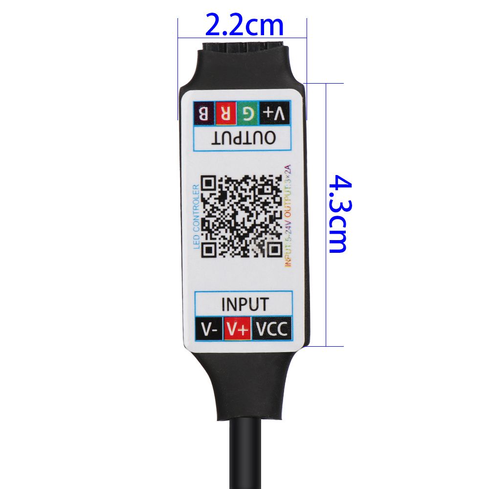 Bộ điều khiển dây đèn LED mini kết nối Bluetooth RGB với đầu cắm 4 chấu 3528 5050 chất lượng cao