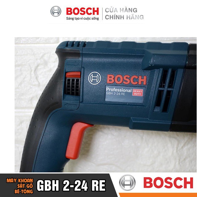 [CHÍNH HÃNG] Máy Khoan Búa Bosch GBH 2-24 RE (24MM-790W) - Chuyên Khoan Bê Tông, Giá Đại Lý Cấp 1, Bảo Hành Toàn Quốc