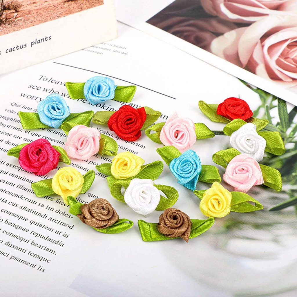 Bó Hoa Hồng Giả Mini Nhiều Màu Sắc Dùng Trang Trí Tiệc Cưới DIY