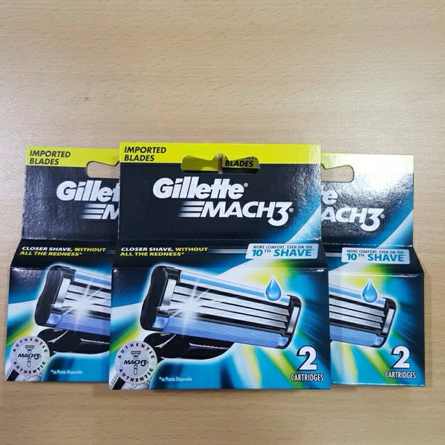 Lưỡi dao cạo Mach3 Basic Gillette ( Hộp 2 lưỡi)