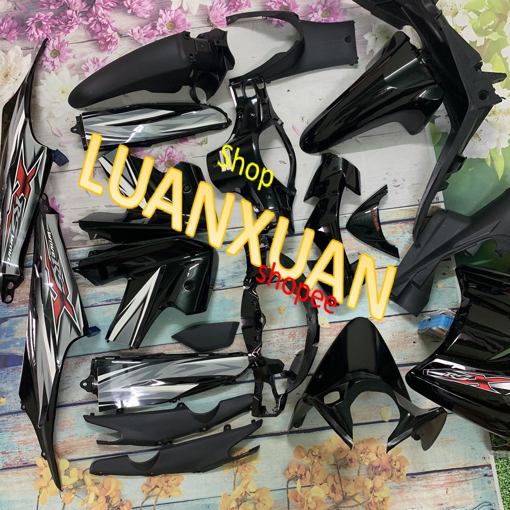 Bộ vỏ nhựa  - Dàn áo xe Wave RSX 110 -RSX đời 2008 đến 2012 màu ĐEN-nhựa nguyên sinh loại 1