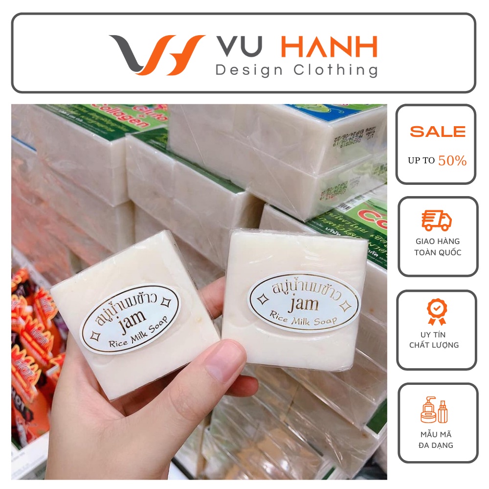 COMBO 12 bánh Xà Phòng Cám Gạo Thái Lan JAM RICE MILK SOAP | Shop Vũ Hạnh