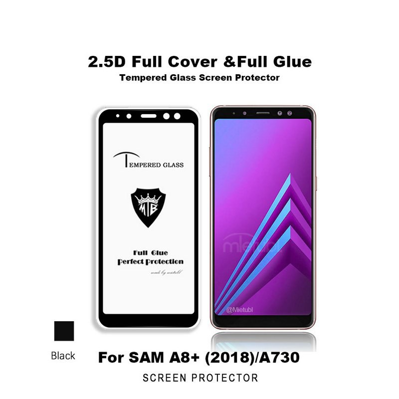 Miếng dán 5D Full keo cho Samsung Galaxy A8 Plus (2018) - Đen