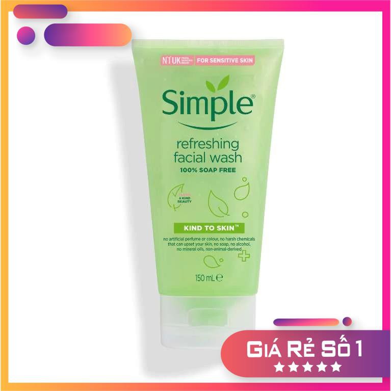 Sữa rửa mặt Simple Kind To Skin Refreshing Facial Wash Gel