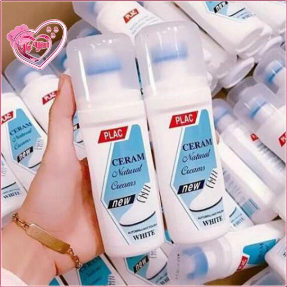 Chai Tẩy Trắng Giày Dép, Túi Ví Siêu Sạch Dạng Đầu Cọ Tiện Lợi, Chuyên Dụng PLAC CREAM WHITE (100ml)