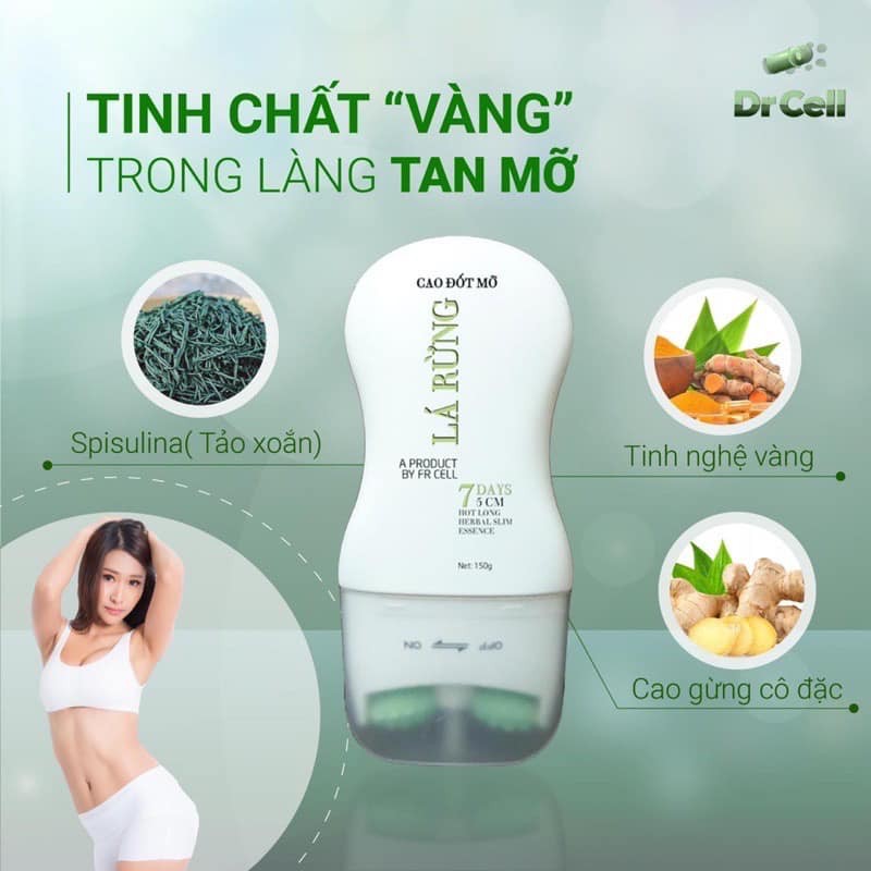 GIÁ SÔC - CAO LÁ RỪNG [CHÍNH HÃNG CÔNG TY DR CELL] - Kem tan mỡ tốt nhất thị trường