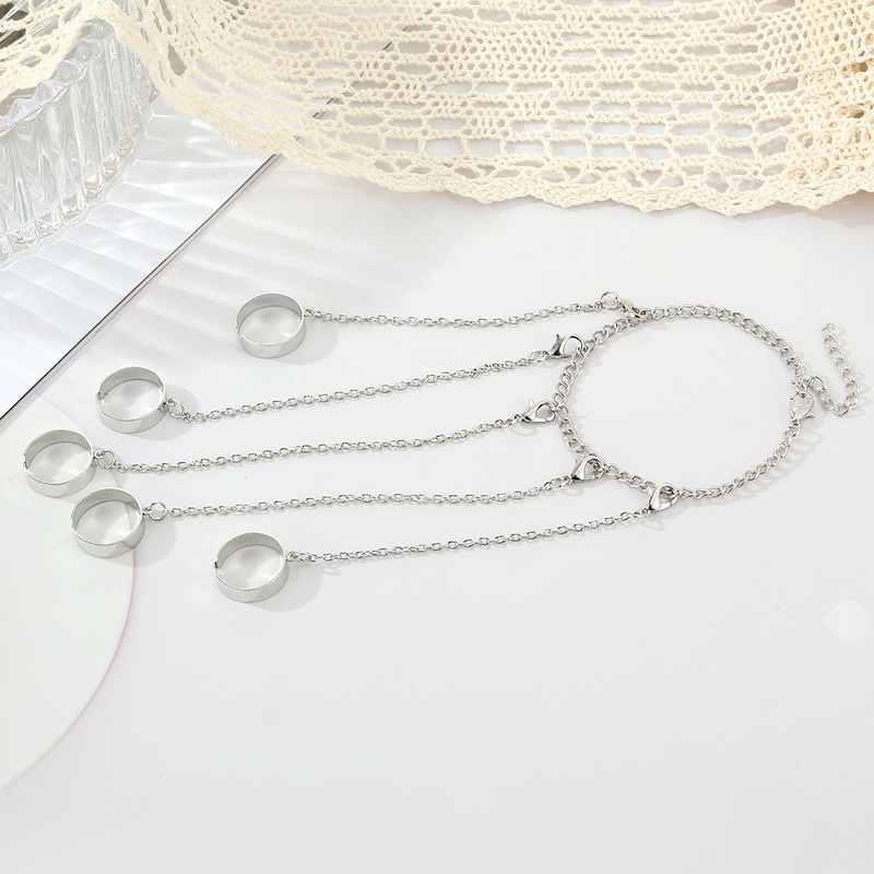 Vòng Tay/Vòng Tay Màu Bạc Họa Tiết Chuỗi Xích Phong Cách One Piece Thời Trang Cá Tính Cho Nam Và Nữ