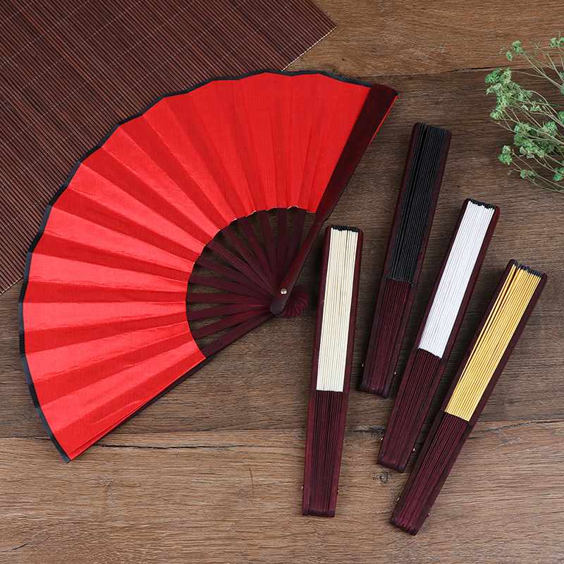 1 Dù Gấp Bằng Tre Màu Sắc Trơn Phong Cách Trung Hoa