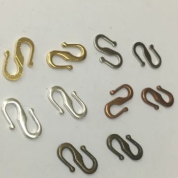 1-2-5 cái khóa chữ S size 8 x11mm, khóa vòng cổ, khóa vòng đeo tay, khóa phẳng