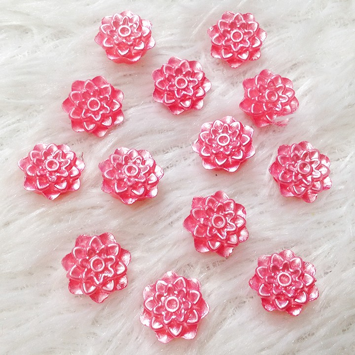 Hạt nhựa hoa cúc và bông hồng 3d trang trí vòng tay siêu đẹp thủ công handmade