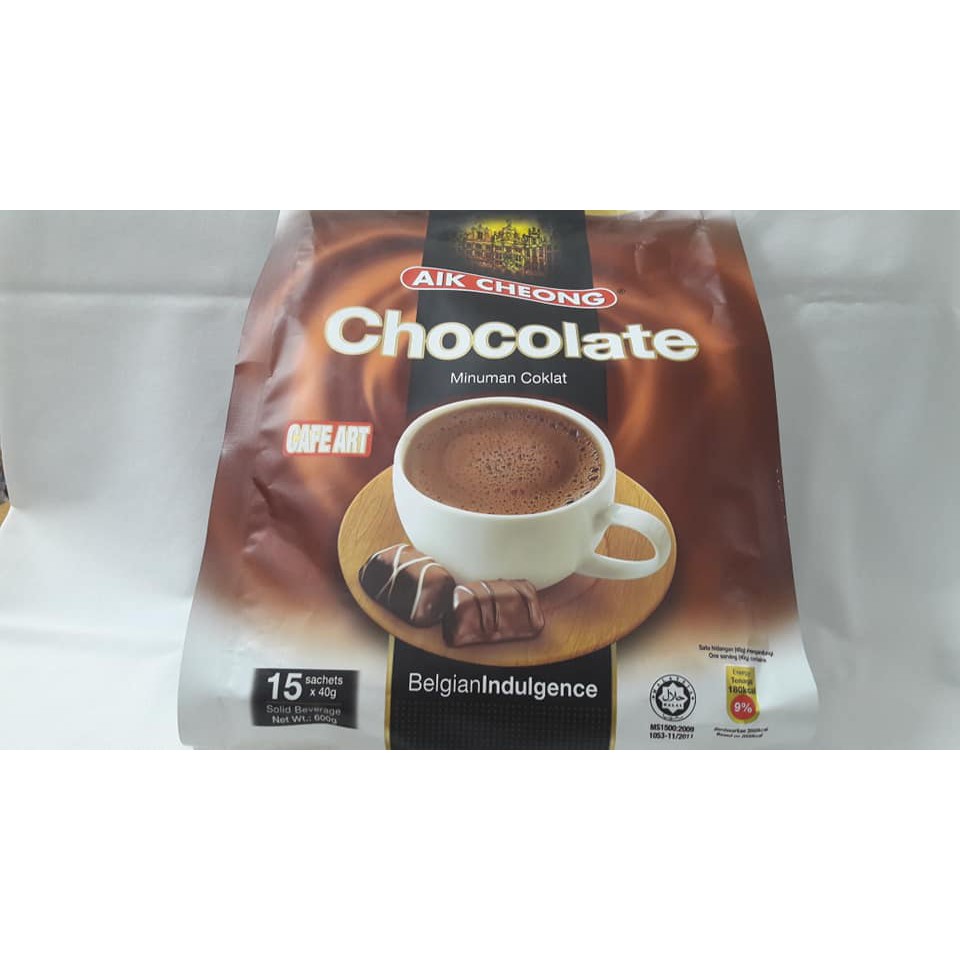 Trà sữa Chocolate - Aik Cheong - Malaysia ( 600g, 15 x 40g)