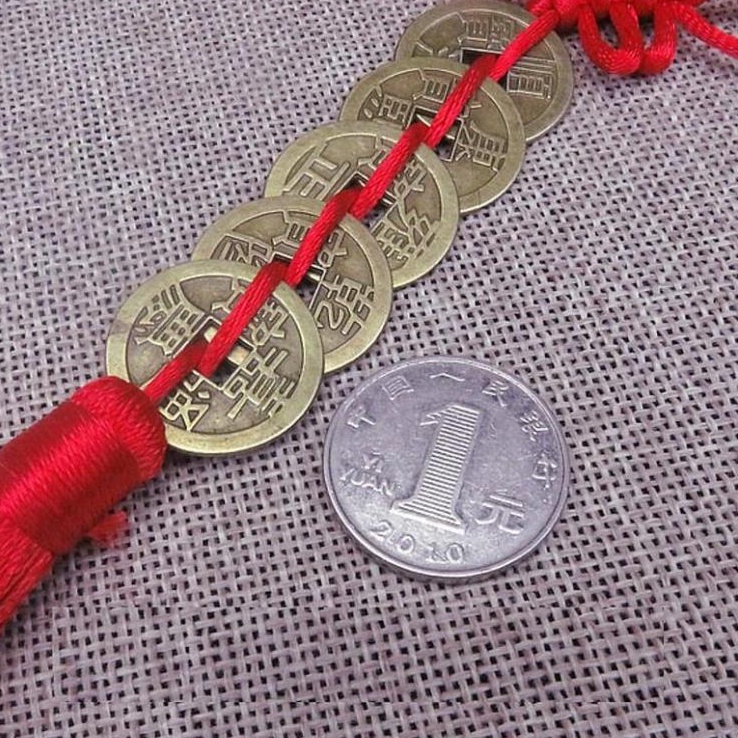 Dây đồng xu ngũ đế Dây đồng tiền may mắn tài lộc thịnh vượng