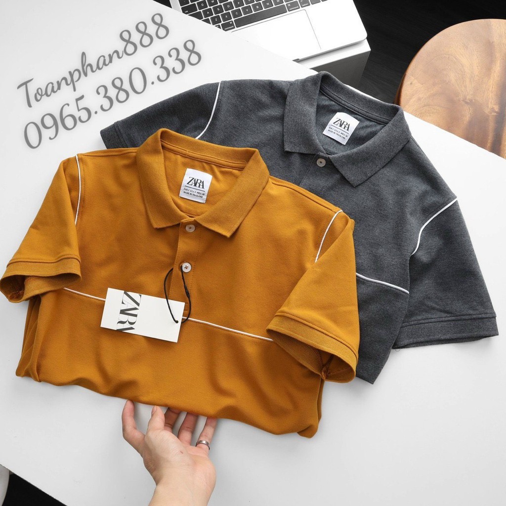 [Mã 12FASHIONSALE1 giảm 10K đơn 50K] ÁO POLO NAM TRƠN PHỐI CHỈ VIỀN ... | WebRaoVat - webraovat.net.vn