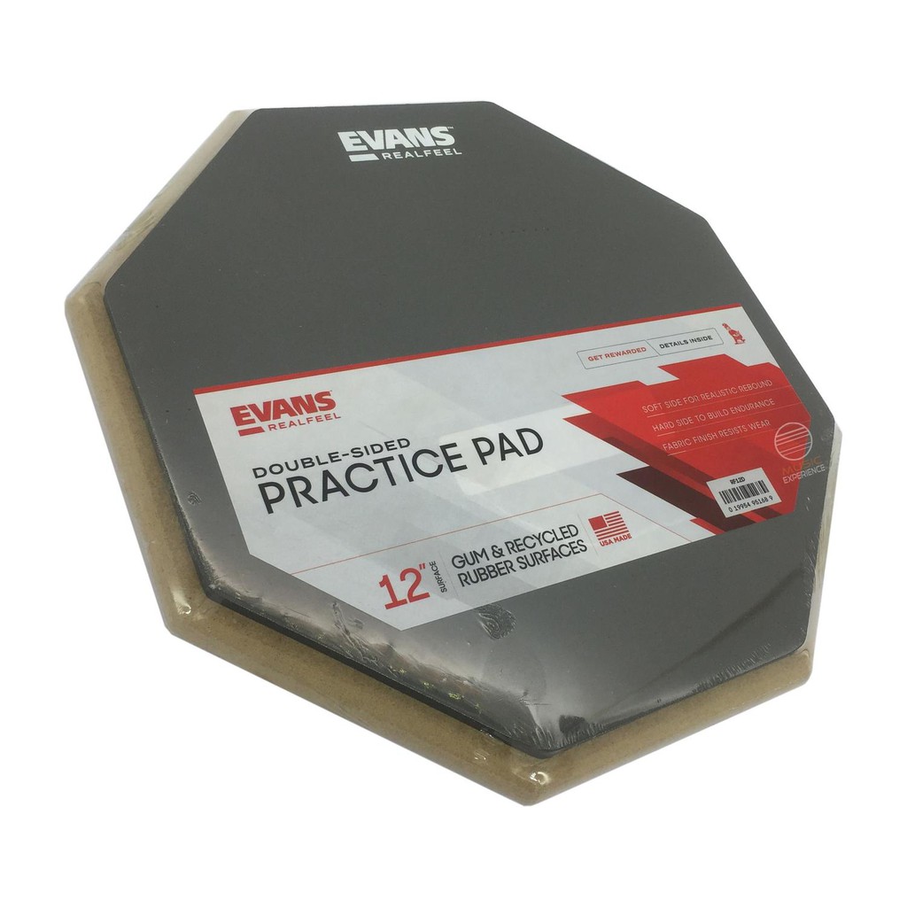 Mặt trống tập cao su Evans Practice pad RF6D RF12D