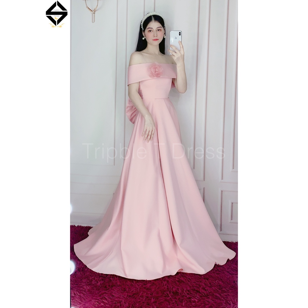 Đầm maxi dự tiệc mặc cưới được 5 kiểu TRIPBLE T DRESS - size S/M/L - MS158Y