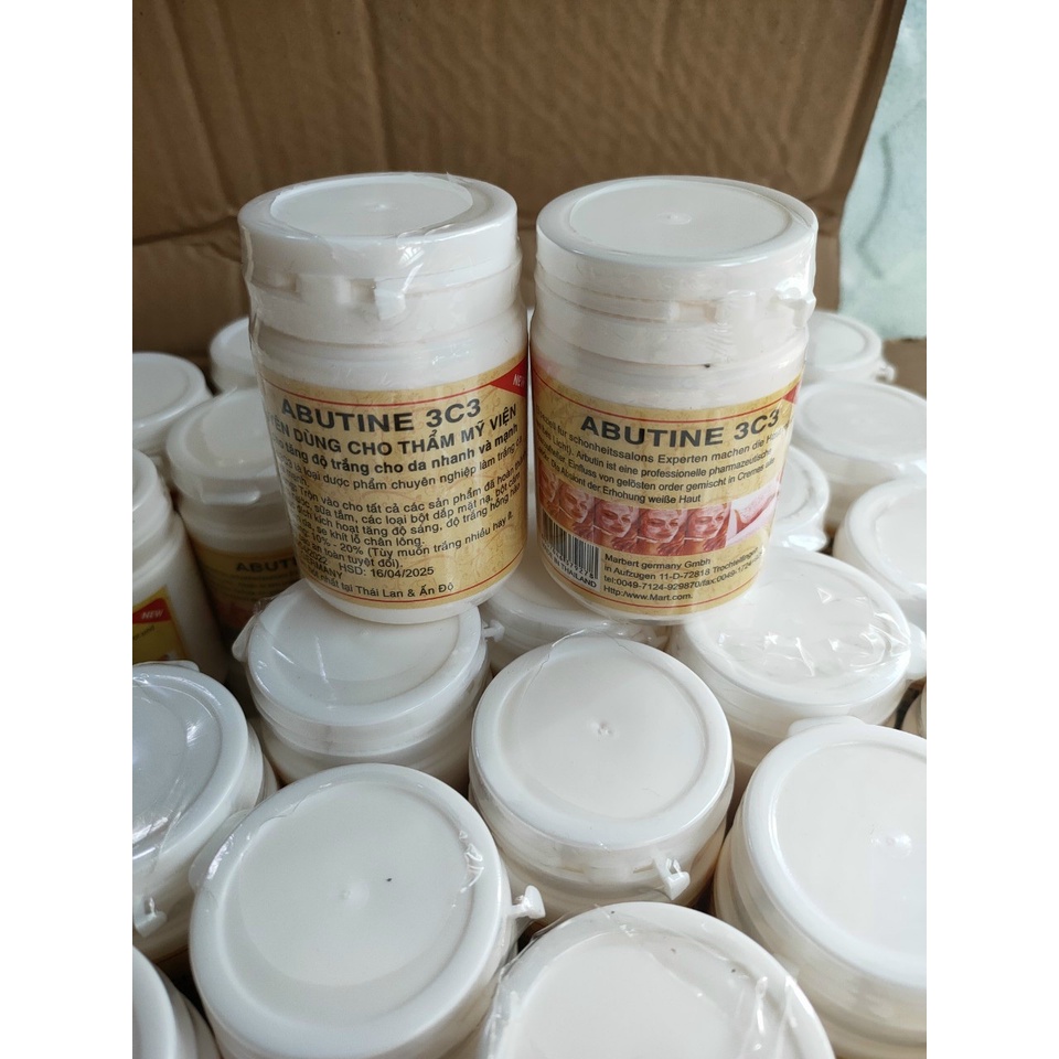 Bộ  đôi siêu trắng 1 chai sữa tắm  ủ trắng abutine 3C3 SIÊU TRẮNG 350ML + 1 hộp Kem kích trắng da 150ml  abutine 3c3