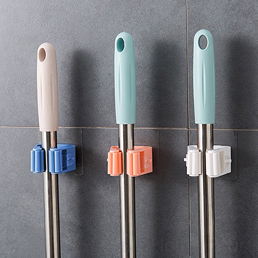 Móc treo cây lau nhà dán tường đa năng tiện lợi