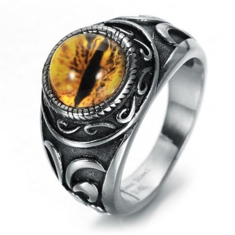 Nhẫn thời trang làm từ inox phong cách punk cổ điển dành cho nam