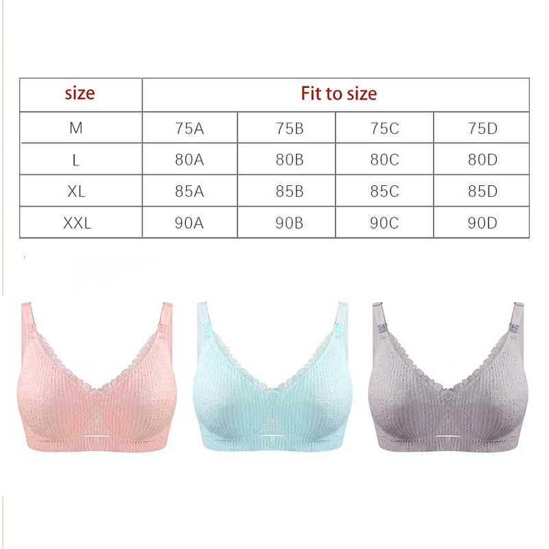 Áo ngực cotton mở phía trước hỗ trợ cho bé uống sữa có thể điều chỉnh dây đeo vai