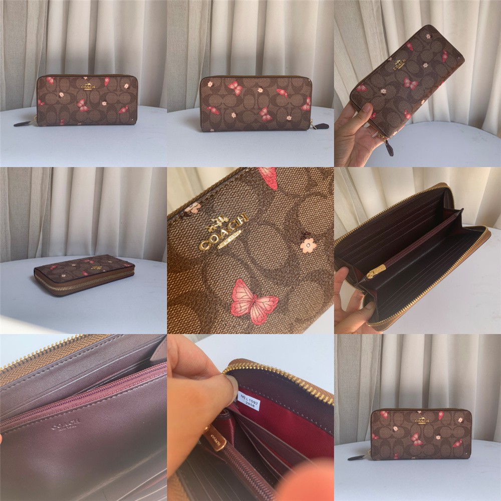 Ví Da Dáng Dài Có Khóa Kéo In Chữ 86093 98126 2858 76546 2856 2857 31823