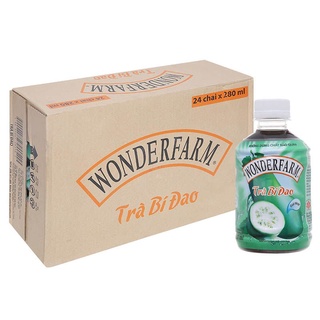 Thùng 24 chai trà bí đao chai pet wonderfarm