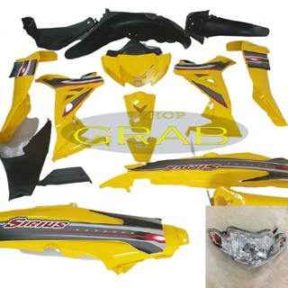 {TẶNG TEM} Bộ dàn áo xe SIRIUS đời 2005 đến 2018 nhựa ABS cao cấp màu Vàng -SPG1397