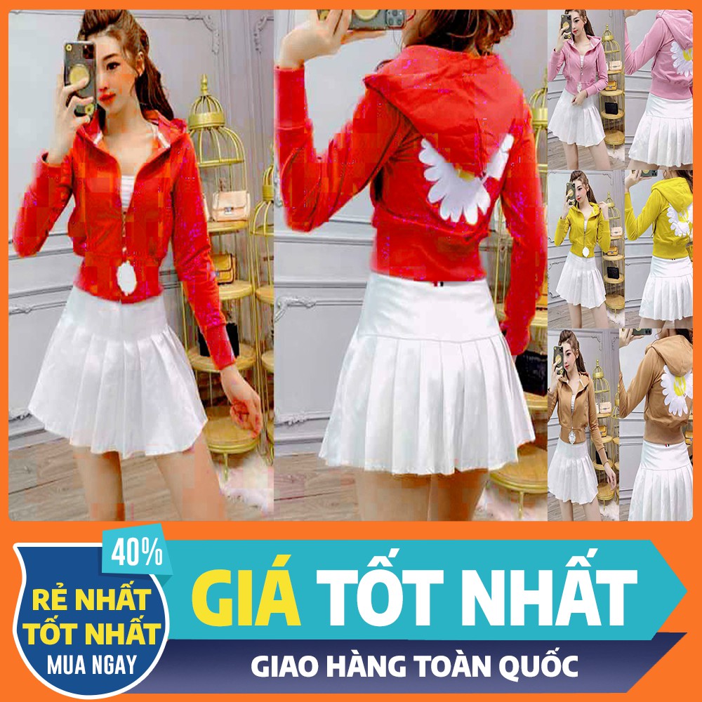 Áo khoác nữ hoa cúc bắt trend, Áo khoác thun nữ chống nắng tốt, vải mềm mịn