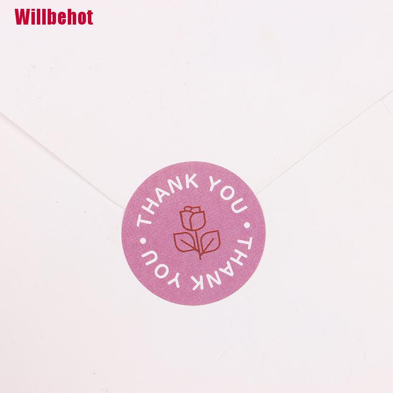 Cuộn 500 Miếng Dán In Chữ Thank You Độc Đáo Dùng Trang Trí
