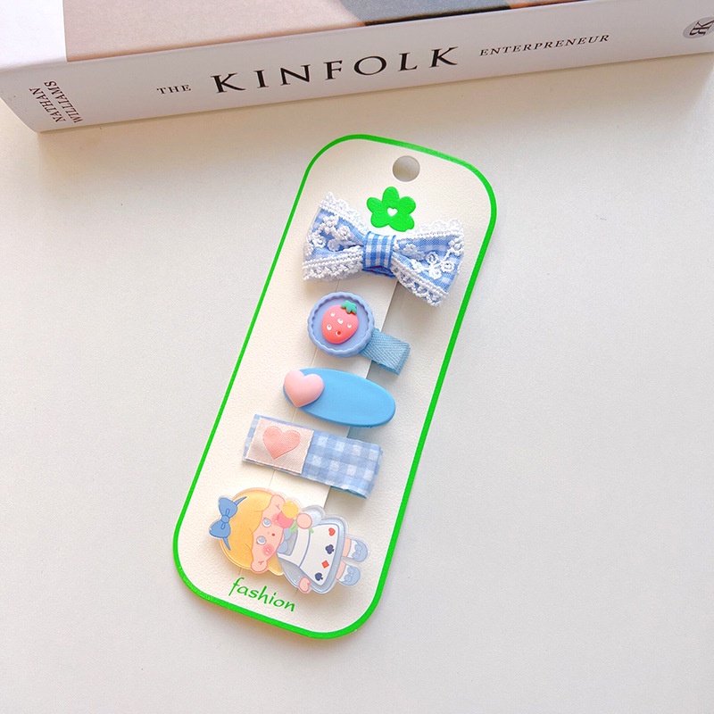 Set 5 Kẹp Tóc Hoạt Hình Dễ Thương Cho Bé Gái