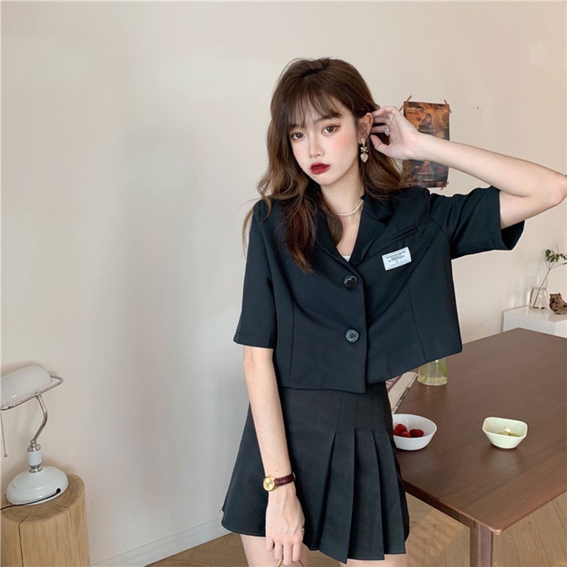 Áo khoác blazer XINLANYASHE mỏng ngắn tay thiết kế thời trang