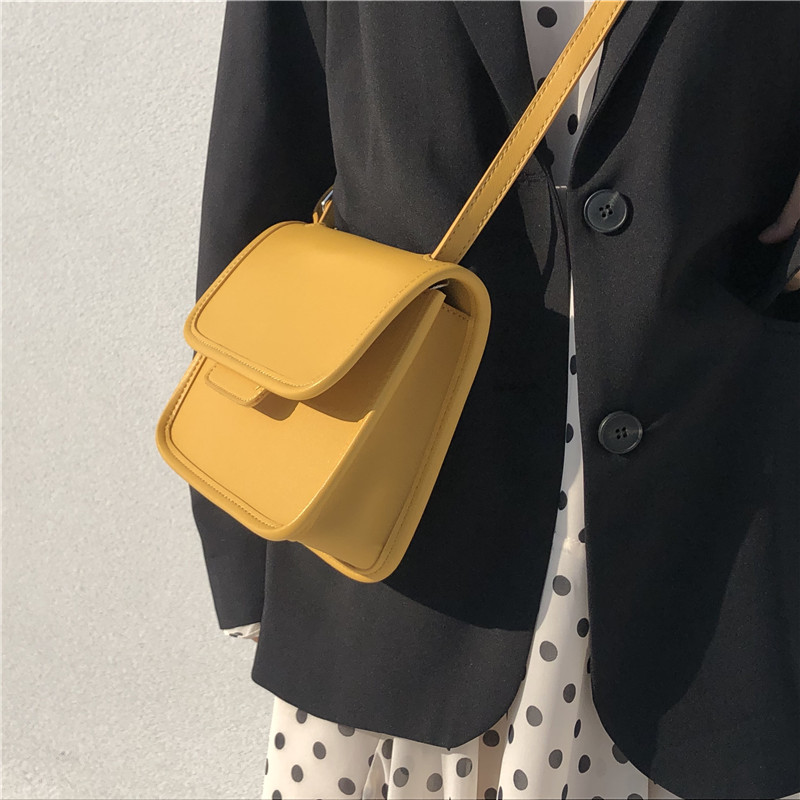 Túi Đeo Vao Dáng Vuông Nhỏ Màu Trơn Phong Cách Hàn Nhật Thời Trang Cho Phụ Nữ IELGY
