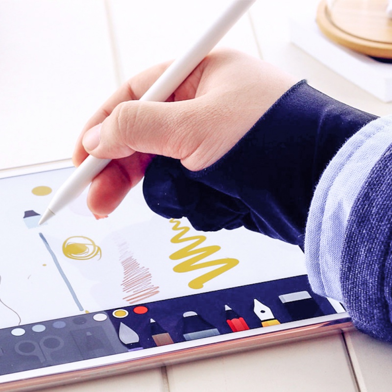 Găng tay GUUGEI hở 3 ngón cho họa sĩ dùng bút cảm ứng vẽ trên máy tính bảng Ipad Pro tùy chọn số lượng